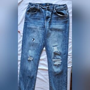 THEREABOUTS Boys Adjustable Taper Fit Ripped Stretch Jeans 20